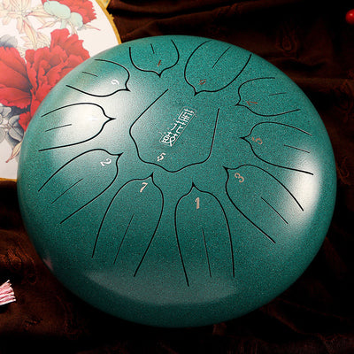 Hluru Huashu Upgrade 11 notes 10 inches D key Carbon Steel ethereal drum Tank tongue drum