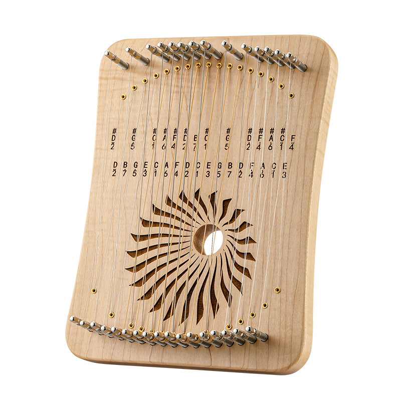Hluru Harpika Monochord 17/31 String Finger Lyre Instrument Kalyre Rose Wood/Maple