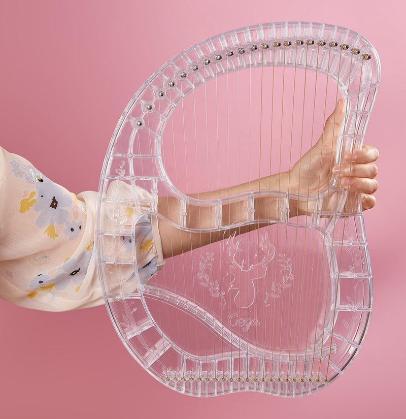 Lyre Not Instrument Crystal Transparent Lyre Harp - 21-String Beginner | Pures Music™