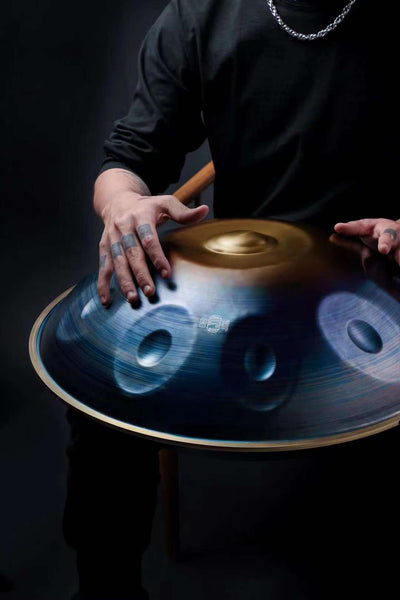Hluru Handpan Drum Universe Style amélioré 9/10 Notes Professional Cosmos Hang Drum