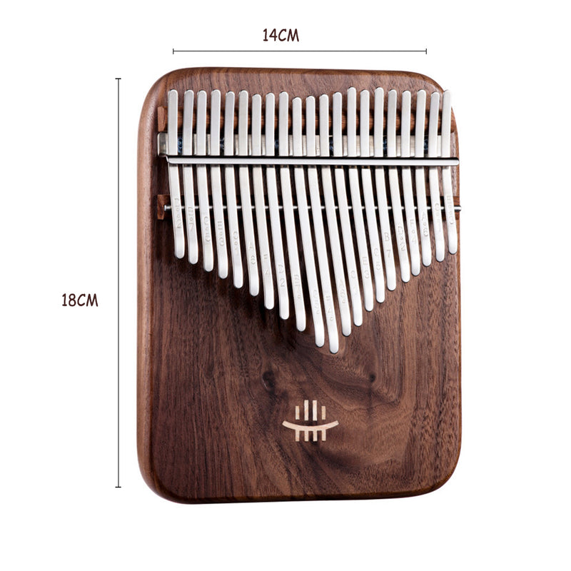 Hluru 21 Keys Black Walnut Wood Kalimba Thumb Piano With Box
