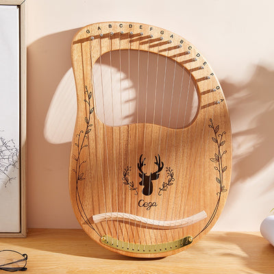 Cega 19-String 16-String Deer Lyre Arpa Caja de resonancia Instrumento