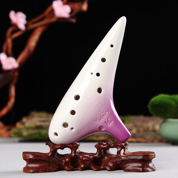 Gradient 5 Colors 12 Hole Ocarina Tenor Alto C Ceramic Ocarina