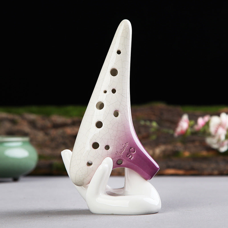 アート・デザイン・音楽 PIEZOGLYPH #FF0921 12-Hole SC Ocarina Gradient - Soprano | Pures Music™