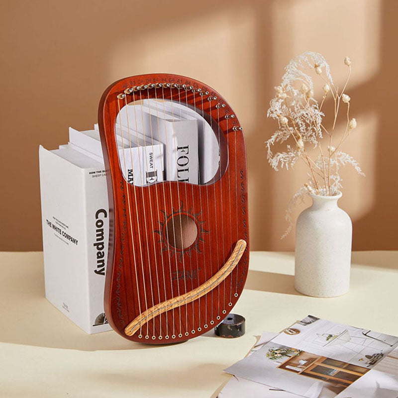 Zani Mini 16-String Lyre Harp Wooden Lyre Gift For Beginner Instrument ...