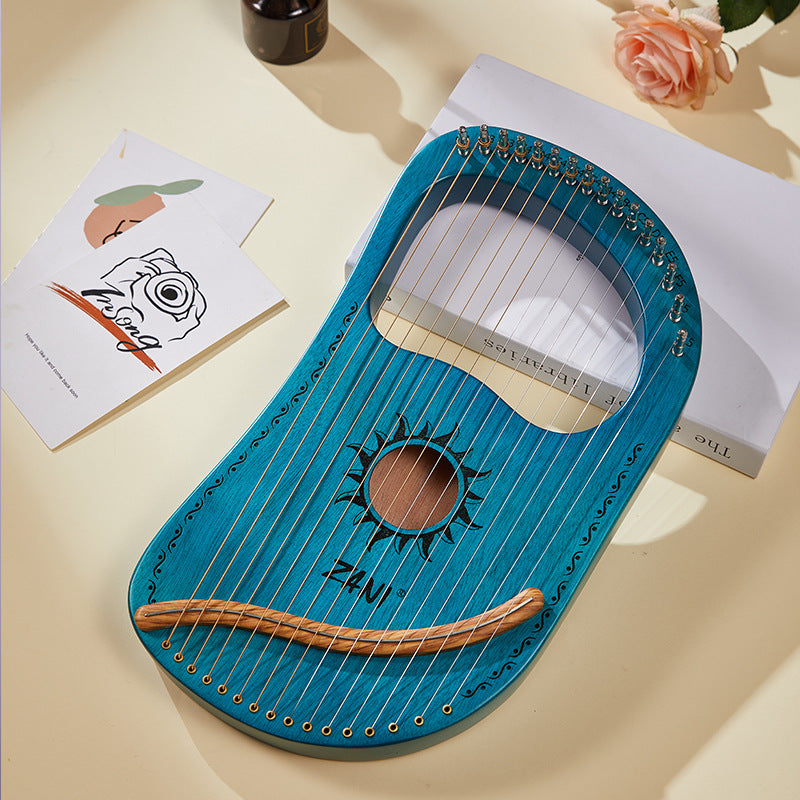 Zani Mini 16-String Lyre Harp Wooden Lyre Gift For Beginner Instrument ...