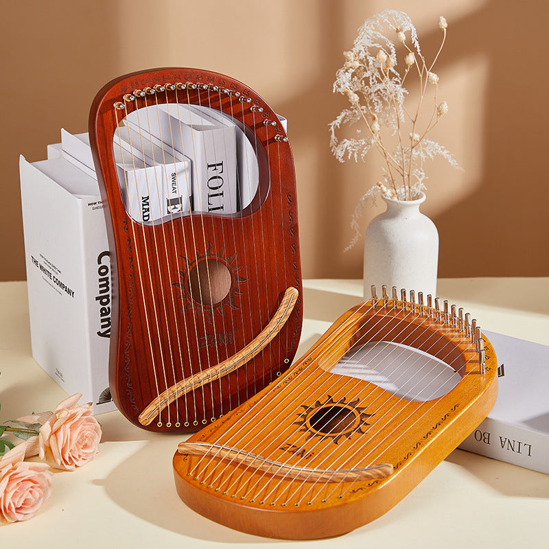 Zani Mini 16-String Lyre Harp Wooden Lyre Gift For Beginner Instrument