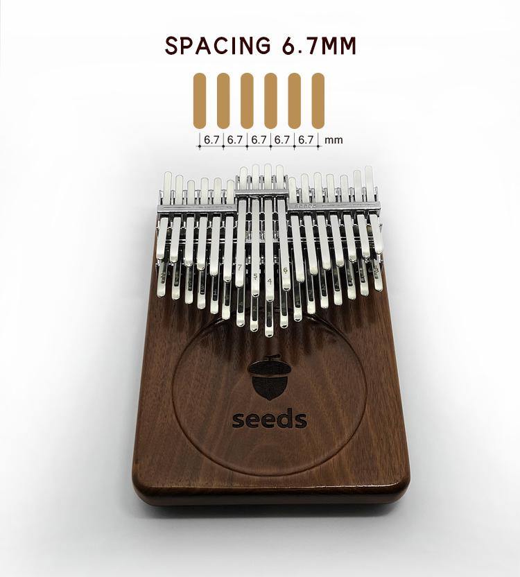 Chromatic kalimba. Sound Test.  Seeds 34 keys. LingTing 34 keys