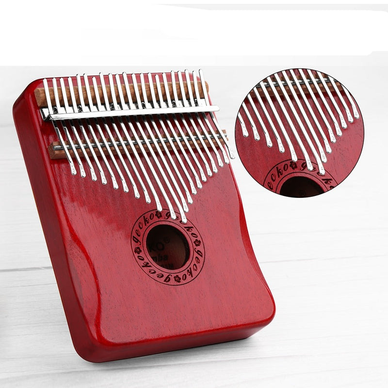 Gecko Kalimba Instrument à dents de minerai de piano à 21 touches en bois d&