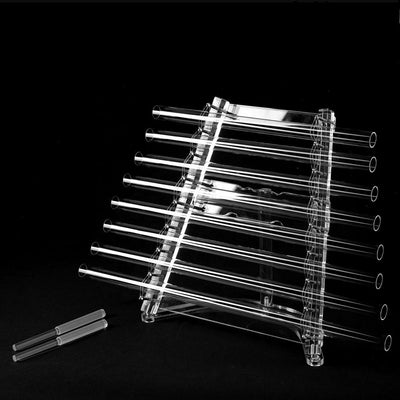 Harpe chantante en cristal clair de plusieurs tailles 440/432Hz Harpe à quartz de guérison sonore transparente