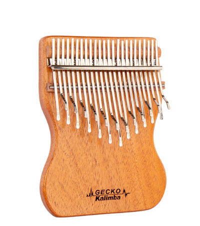Gecko Kalimba 24 Key Slim Key Thumb Piano Treble Easy Flat Board Camphor Wood/Mahogany