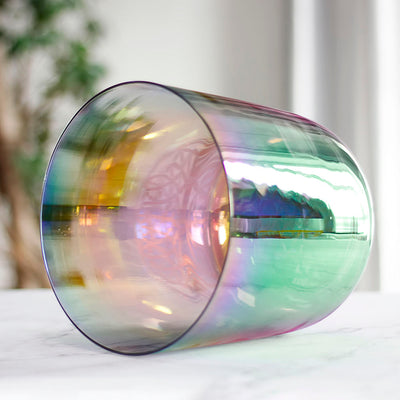 Northern Lights Ciotola da canto in cristallo trasparente Alchemy 440/432Hz Ciotola da meditazione per bagno sonoro in vetro al quarzo