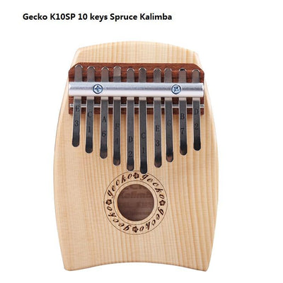 Gecko Mini Kalimba 10/15 tasti Thumb Piano C/G Tone Spruce Wood Finger Piano