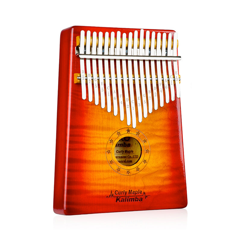 Gecko Kalimba 17 tasti Flame Maple Thumb Finger Piano Instrument MC-BL/B/S