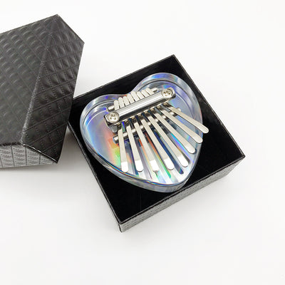 8 teclas Mini lindo Kalimba madera cristal dedo pulgar Piano regalo para niños