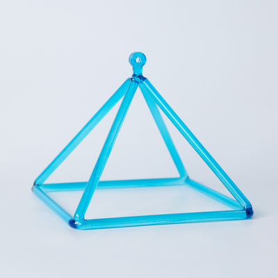 Cristal azul Canto Pirámide Sonido Curación Triángulo Cuarzo Chakra Meditación