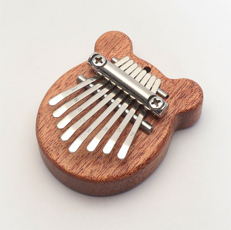8 Key Mini Cute Kalimba Wood Crystal Finger Thumb Piano Children&