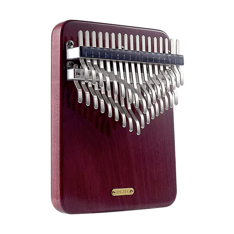 LingTing 34 tasti Kalimba Peltogyne Wood Chromatic Finger Thumb Piano Semitone Scale Mbira instrument