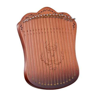 Harpika Miniature Finger Lyre Harp 17-String Portable Wooden Lyre Gift Instrument