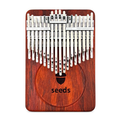 Seeds 34 Keys 24 Key Chromatic Kalimba Double Layer Treble Thumb Finger Piano