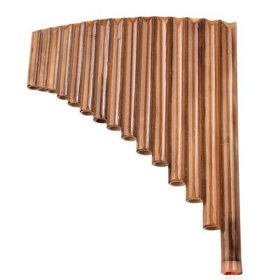 Pan Flauta 15 Tubos G Clave Bambú PanPipes Instrumento Musical Tradicional Chino