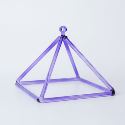 Purple Crystal Pyramid Sound Healing Quartz Singing Triangle Chakra Meditation