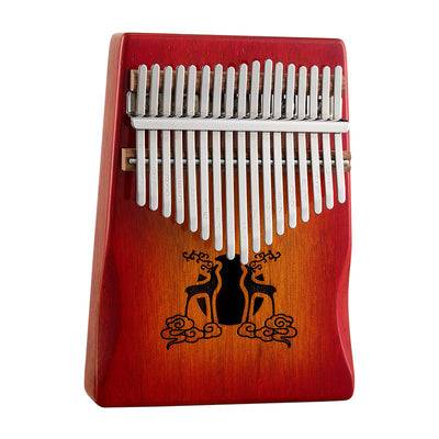 Huashu Lucky 17 tasti renna Kalimba legno di mogano pollice pianoforte
