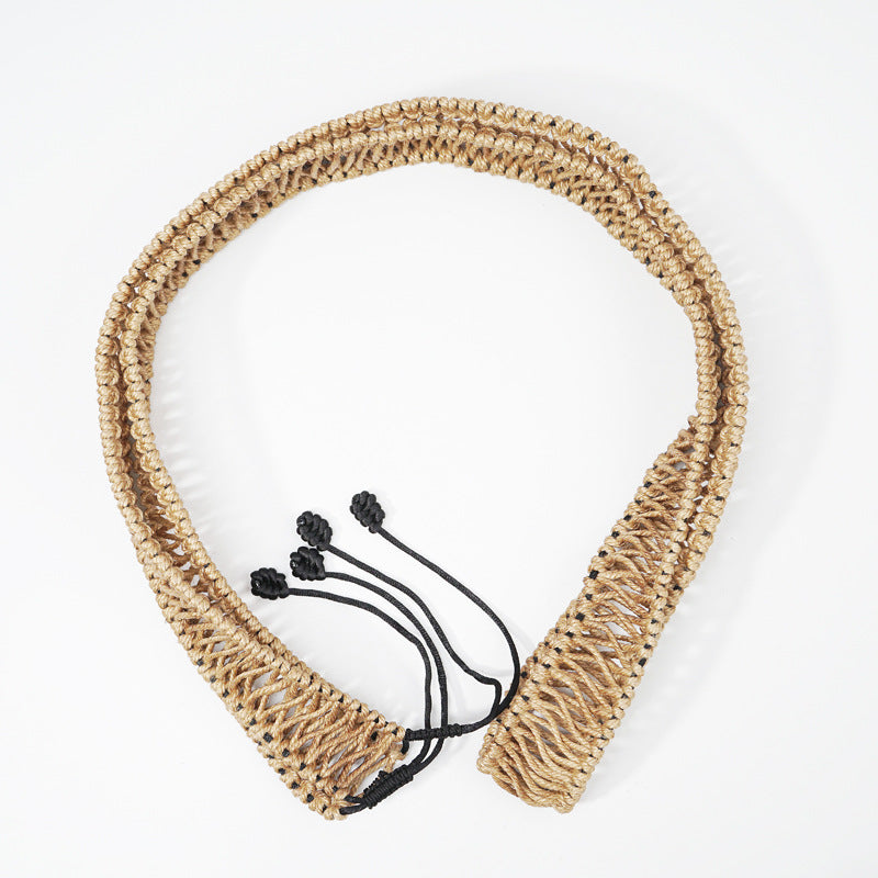 Cuerda para handpan, decoración de bordes, tambor colgante, cuerda de protección trenzada hecha a mano