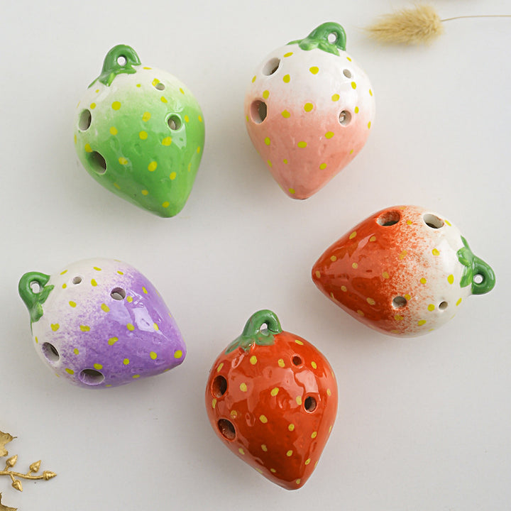 Strawberry Ocarina 6 Hole Pendant Ocarina Alto C Instrument