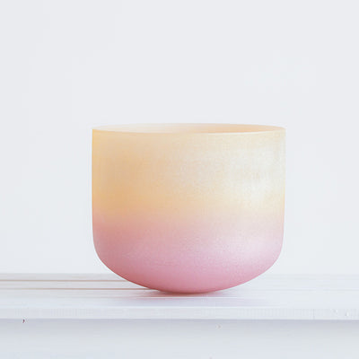 Ciotola di cristallo oro rosa rosa 8 "-12" Ciotola per yoga curativa del suono