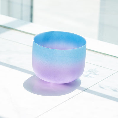 8-inch Rainbow Color Crystal Singing Bowl Seven Chakra Yoga Sound Therapy Bowl