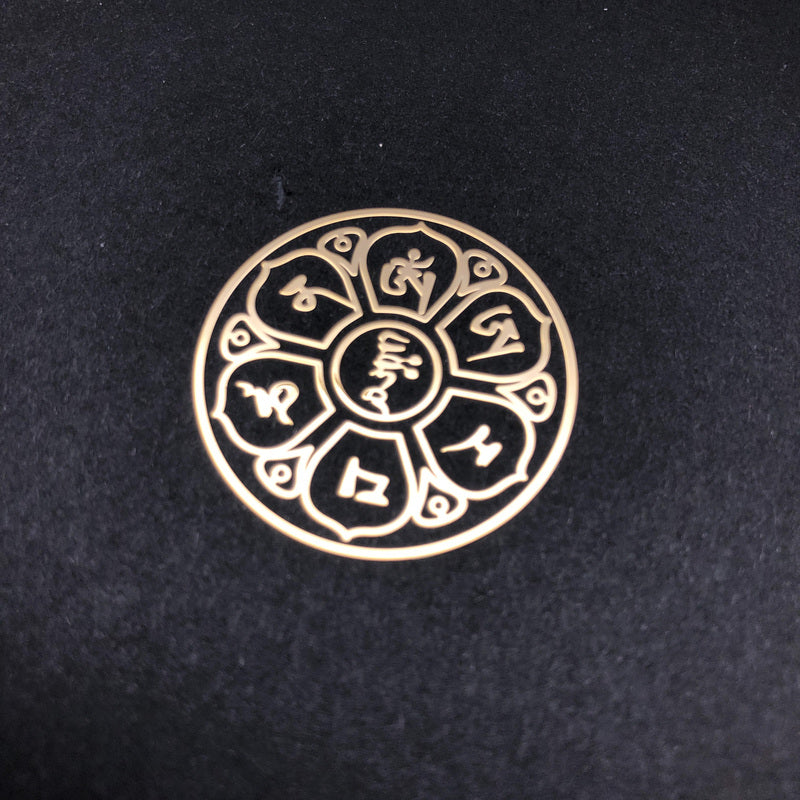 Adesivi in metallo per Tongue drum Handpan Kalimba 7 Sette chakra Accessori per la decorazione del fiore della vita