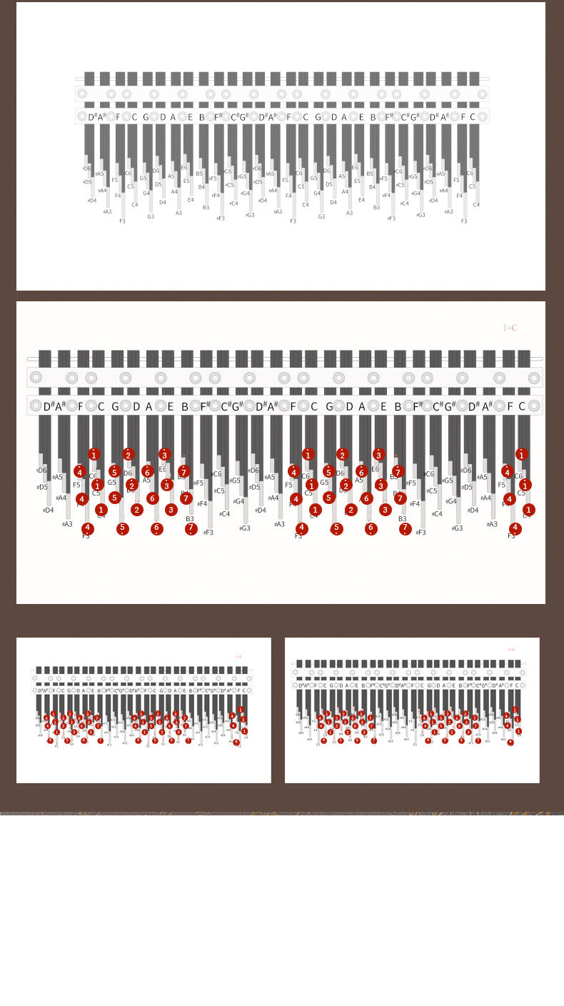 Array Kalimba Array Mbira Kalimba - 3~5 Octave Pro Finger Piano | Pures Music™