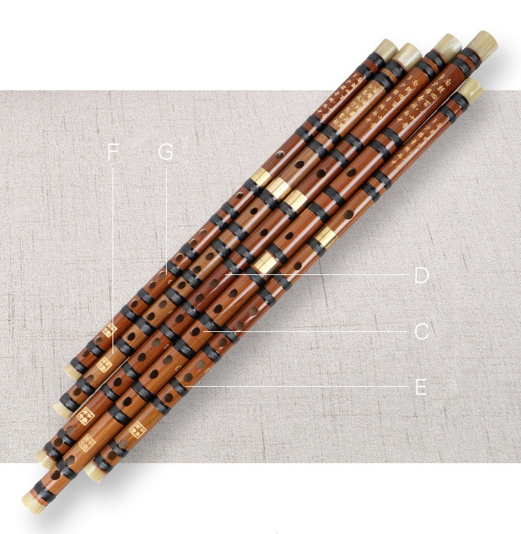 Flauta de bambú CDEFG Clave Separable Dizi Bambú amargo Instrumento chino tradicional