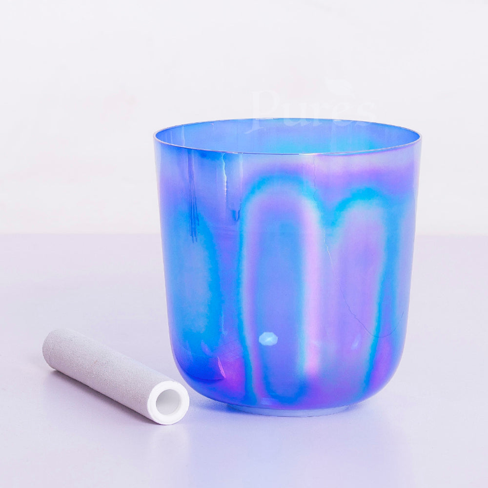 クリアクリスタルシンギングボウルカラフルなチャクラガラスボウル