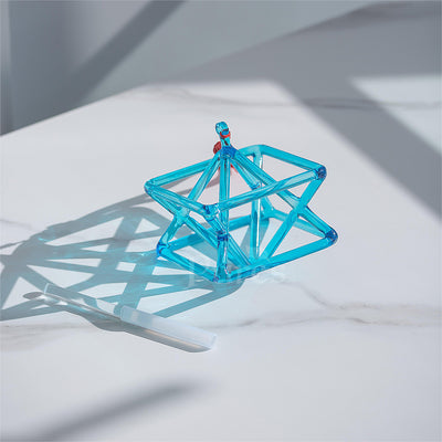 Blue Crystal Singing Merkaba Quartz Star Pyramid Clear Positive Energy Crystal Sound Bath Meditation