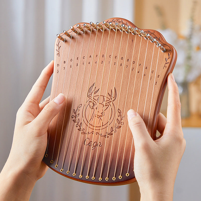 Present Instruments Harpika Mini Lyre Harp - Portable Wooden Gift | Pures Music™