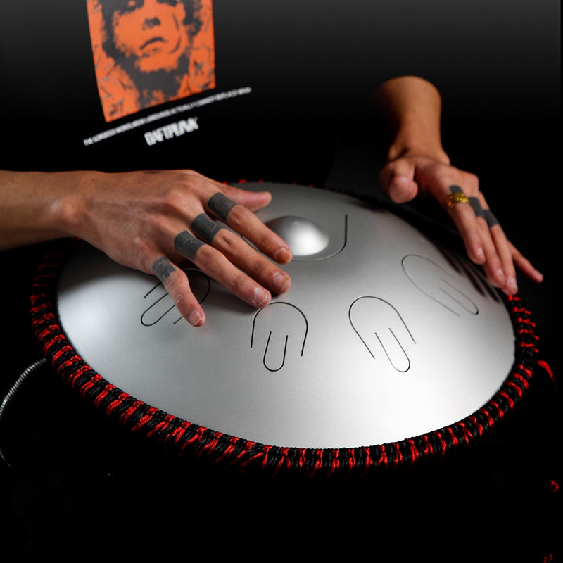 Hluru mini handpan Kurd/Amara/Harmonic/Pentatonic 14 inch 9 note D minor hand drum Steel tongue drum
