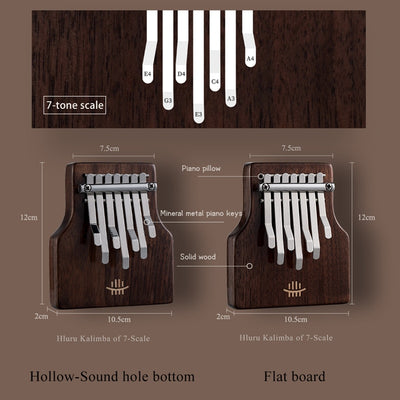 Hluru Chord Mini piano à pouce 7 touches Kalimba