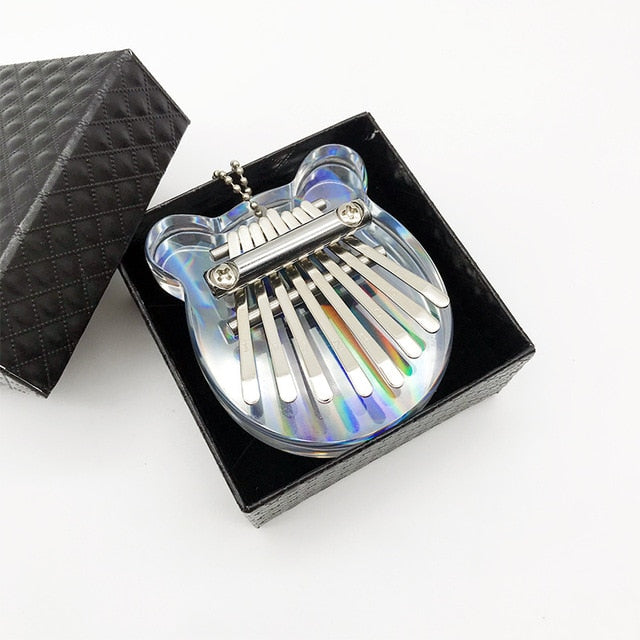 Arcobaleno colorato Mini 8 tasti in acrilico Kalimba Crystal Thumb Piano per regalo per bambini