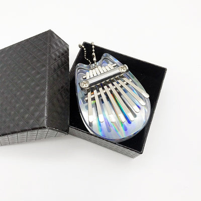 Colorido Arco Iris Mini 8 teclas acrílico Kalimba cristal pulgar Piano para regalo de niños