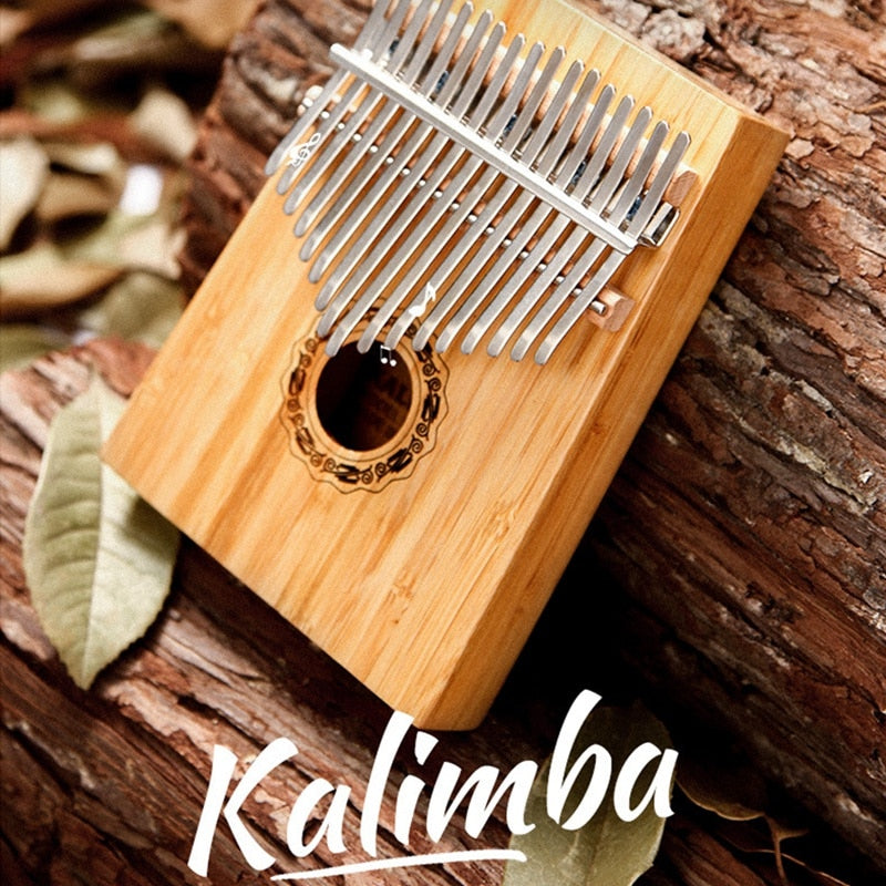 HLURU Piano à Doigts Kalimba en Bambou 17 Touches