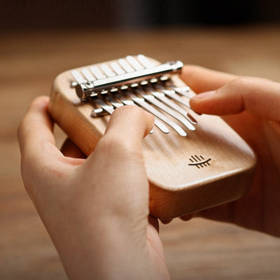 Hluru 8 Keys Mini Solid Board Finger Thumb Piano Kalimba For Beginner