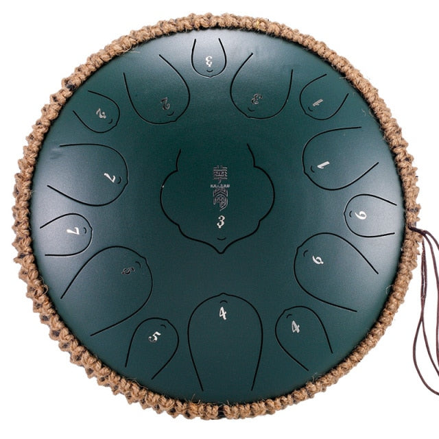 Hluru Huashu 15 notas 14 pulgadas D Key Lotus Carbon tongue drum