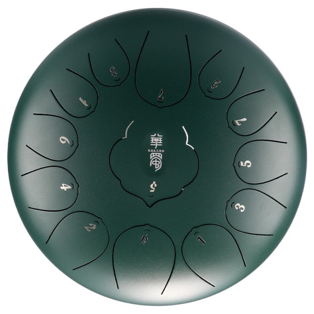 Huashu 12 Inch 13 Tone Steel Tongue Drum huedrum Meditazione Yoga