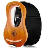 10 String Lyre Harp Mahogany with Carry Bag Tuning Tool
