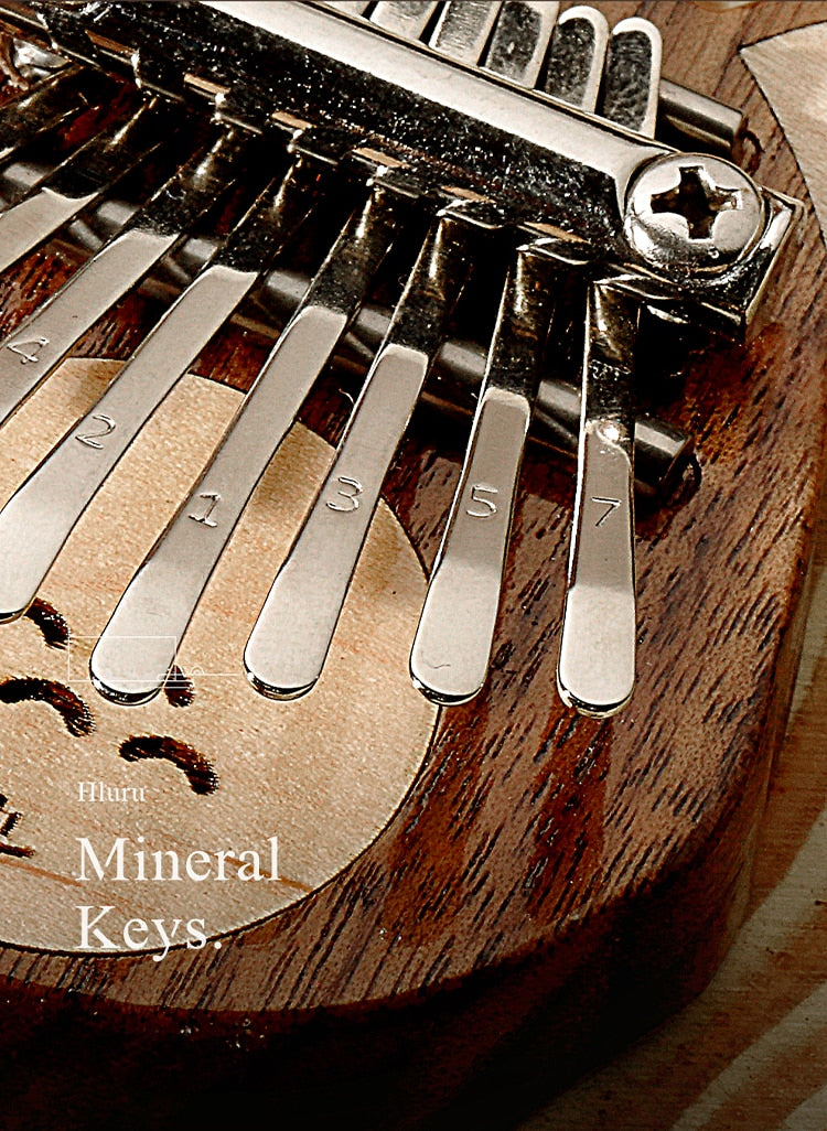 Hluru 8 teclas gato Kalimba Mini pulgar Piano madera de alta calidad exquisito marimba regalo para niños