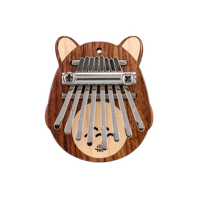 Hluru 8 Keys Cat Kalimba Mini Thumb Piano Exquisite Marimba Gift for Kids