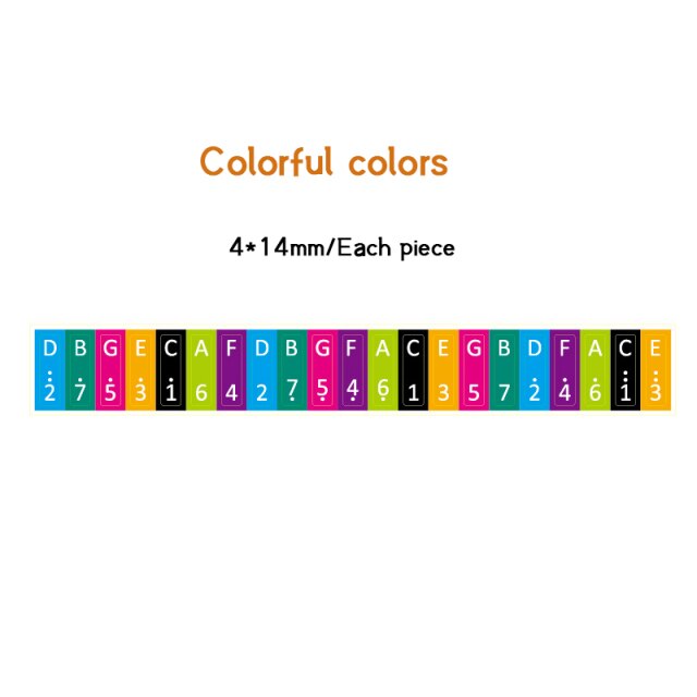 17/21/34 tasti Kalimba Scale Stickers Thumb Piano Beginner