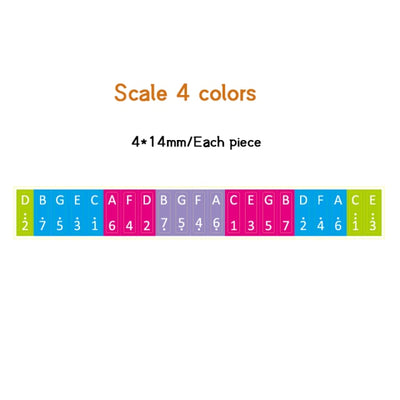 17/21/34 key Kalimba Scale Stickers Thumb Piano Beginner